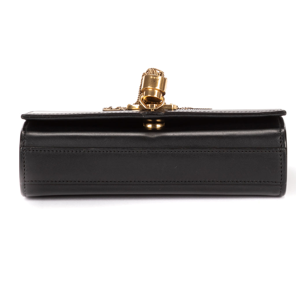 Shoulder Bag Kate Tassel Crossbody Black Smooth Calfskin Leather