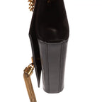 Shoulder Bag Kate Tassel Crossbody Black Smooth Calfskin Leather