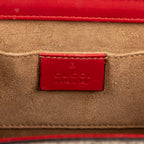 Shoulder Bag Small Padlock Chain Crossbody Small Red Monogrammed Canvas