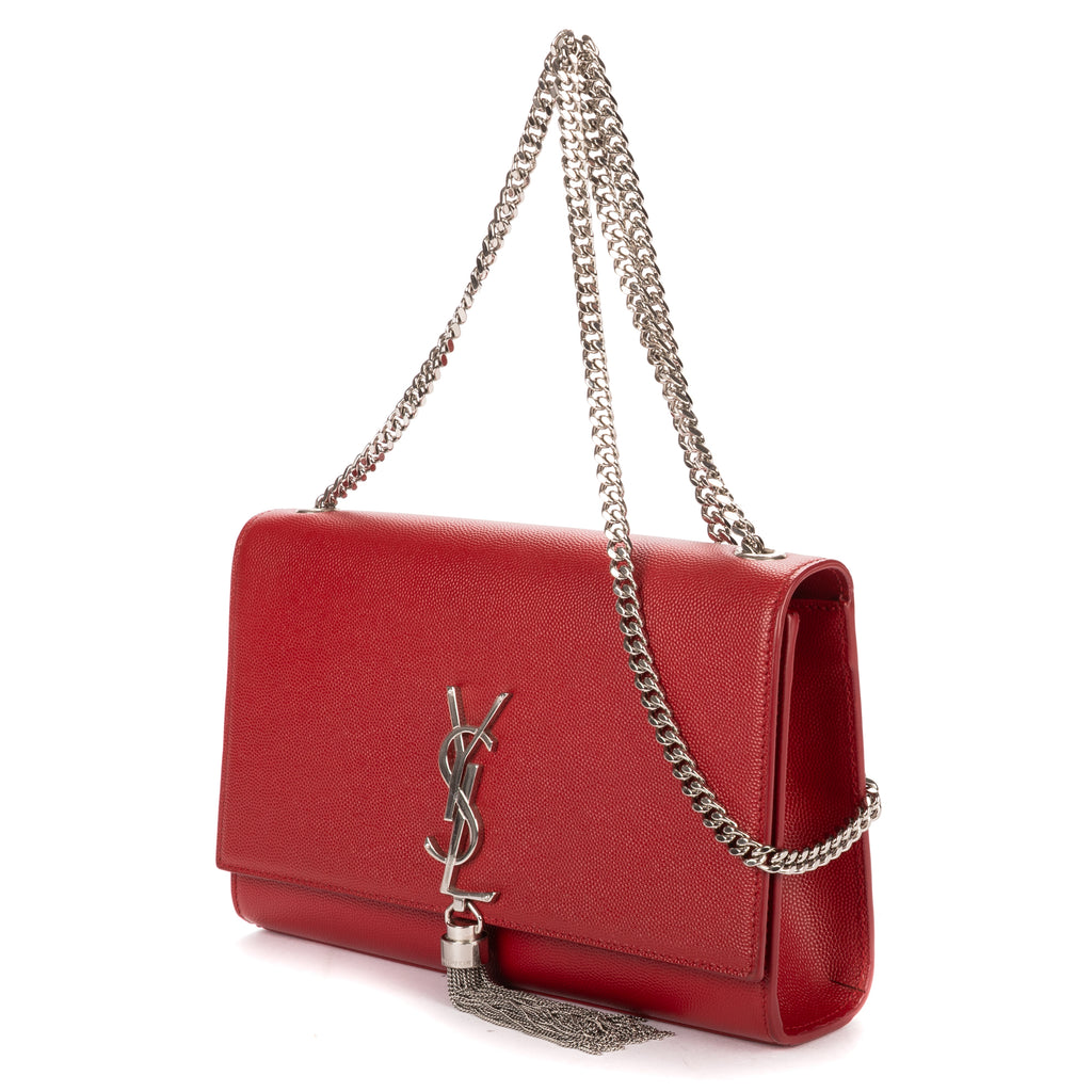 Shoulder Bag Medium Kate Bag Red Grain de Poudre Leather