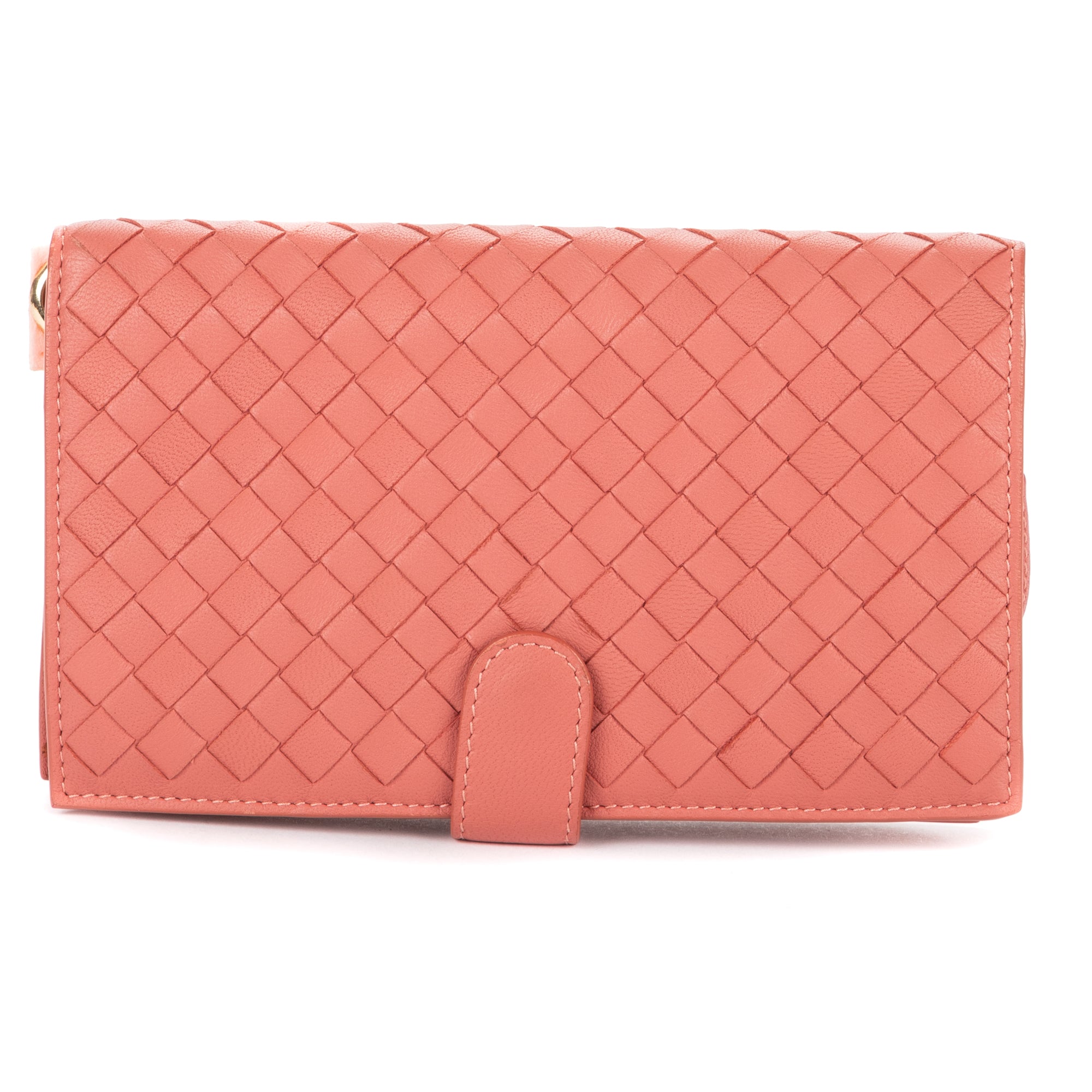 Wallet Continental Wallet Blush Pink Intrecciato Calfskin Leather