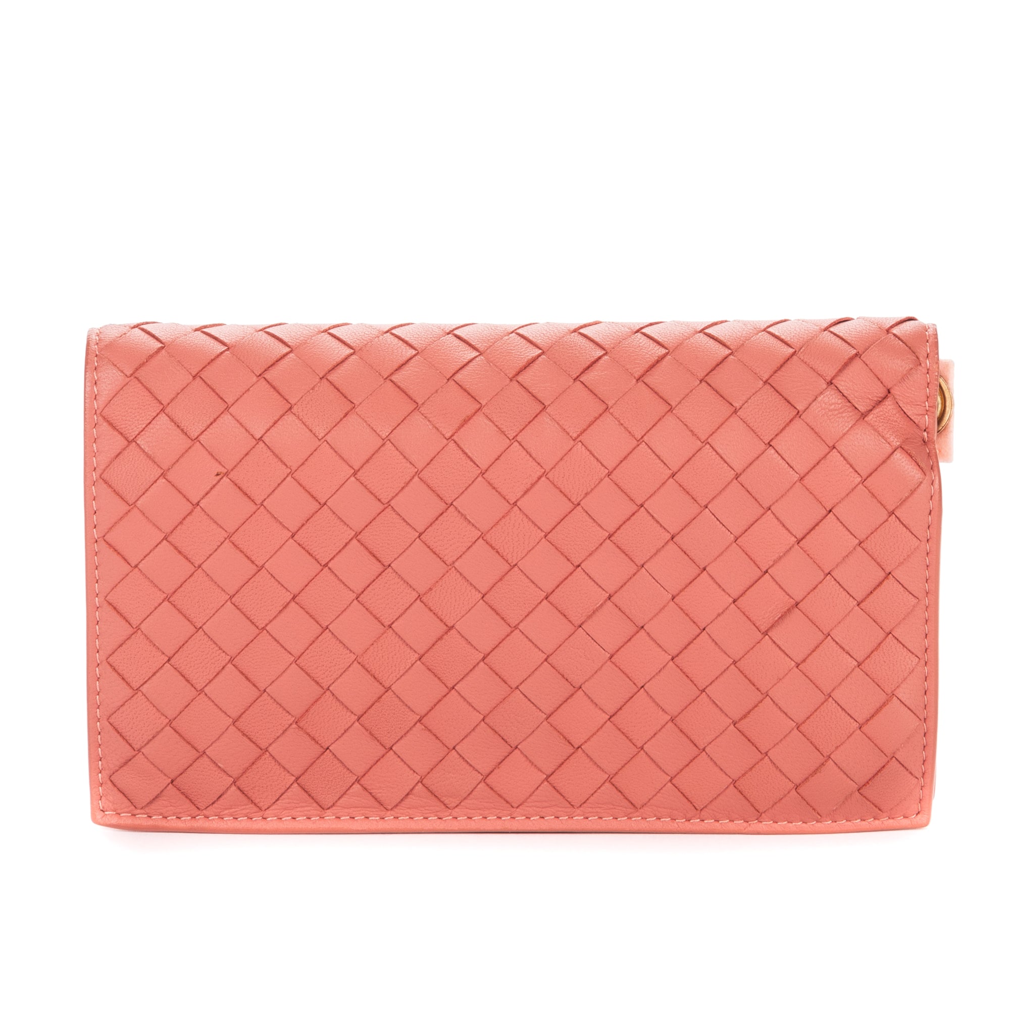 Wallet Continental Wallet Blush Pink Intrecciato Calfskin Leather