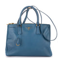 Shoulder Bag Medium Galleria Tote Medium Blue Saffiano Leather