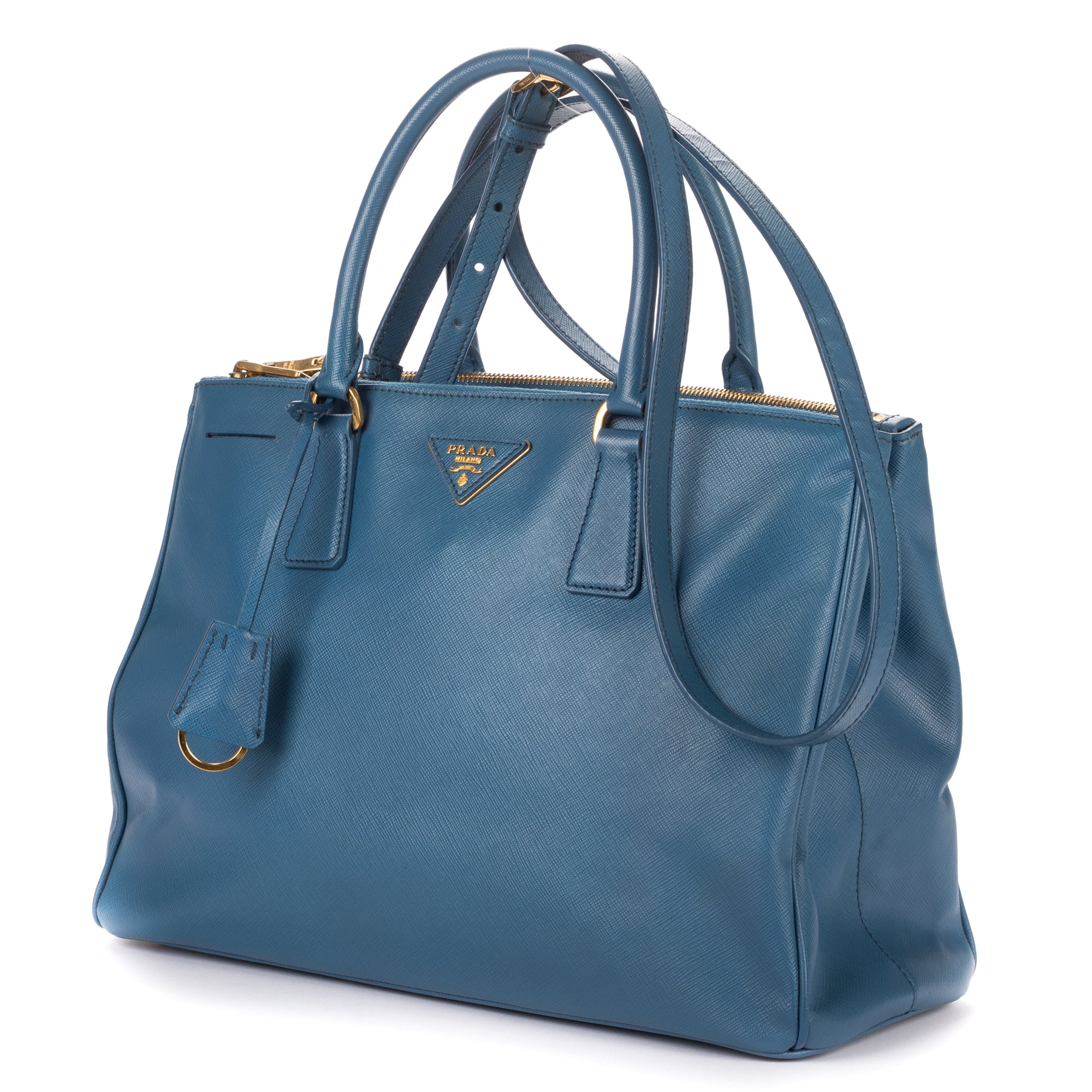 Shoulder Bag Medium Galleria Tote Medium Blue Saffiano Leather