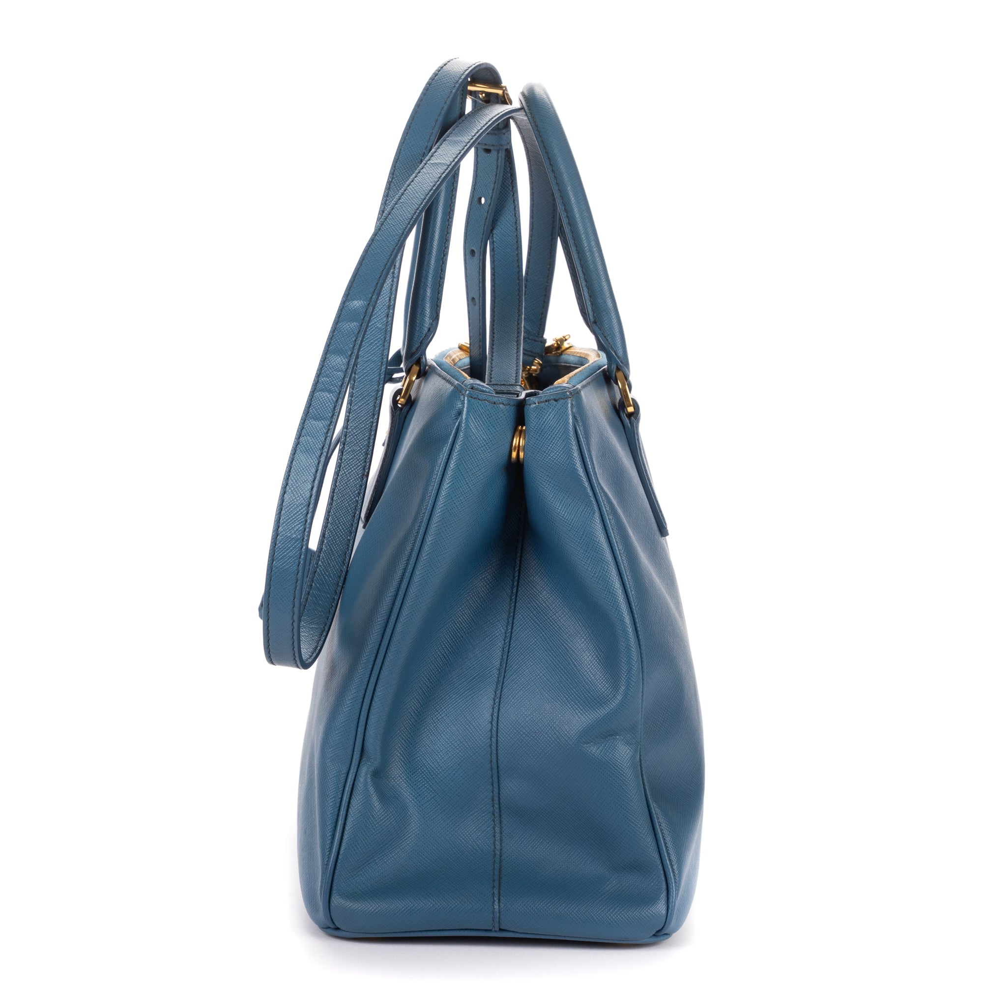 Shoulder Bag Medium Galleria Tote Medium Blue Saffiano Leather