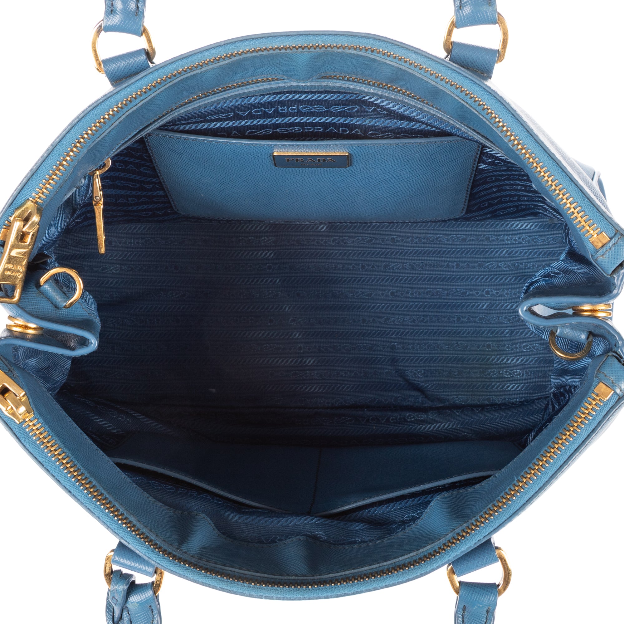Shoulder Bag Medium Galleria Tote Medium Blue Saffiano Leather