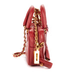 Shoulder Bag Mini Top Handle Crossbody Mini Red Saffiano Lux Leather