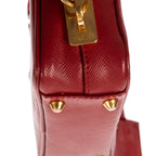 Shoulder Bag Mini Top Handle Crossbody Mini Red Saffiano Lux Leather
