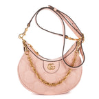 Shoulder Bag Double G Crossbody Small Light Pink GG Matelasse Leather