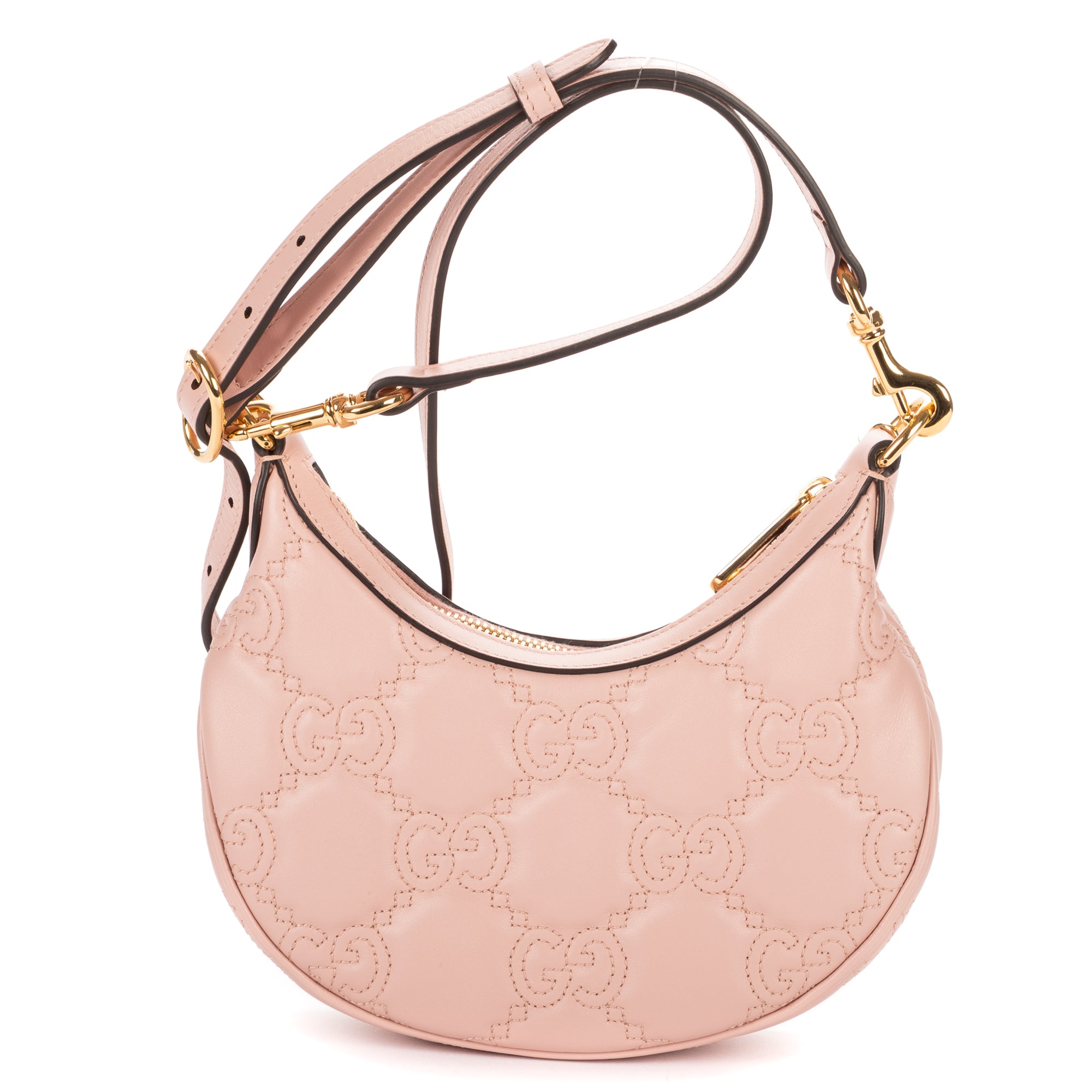 Shoulder Bag Double G Crossbody Small Light Pink GG Matelasse Leather
