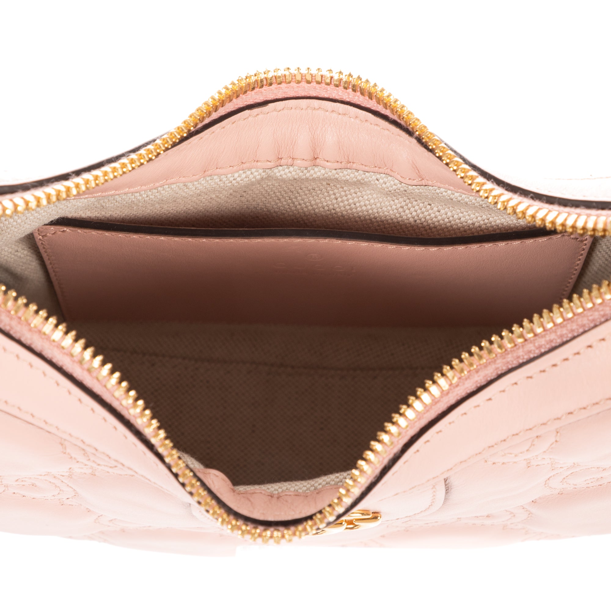 Shoulder Bag Double G Crossbody Small Light Pink GG Matelasse Leather