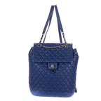 Backpack Urban Spirit Backpack Large Blue Quilted Lambskin Leather