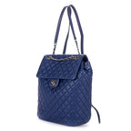 Backpack Urban Spirit Backpack Large Blue Quilted Lambskin Leather