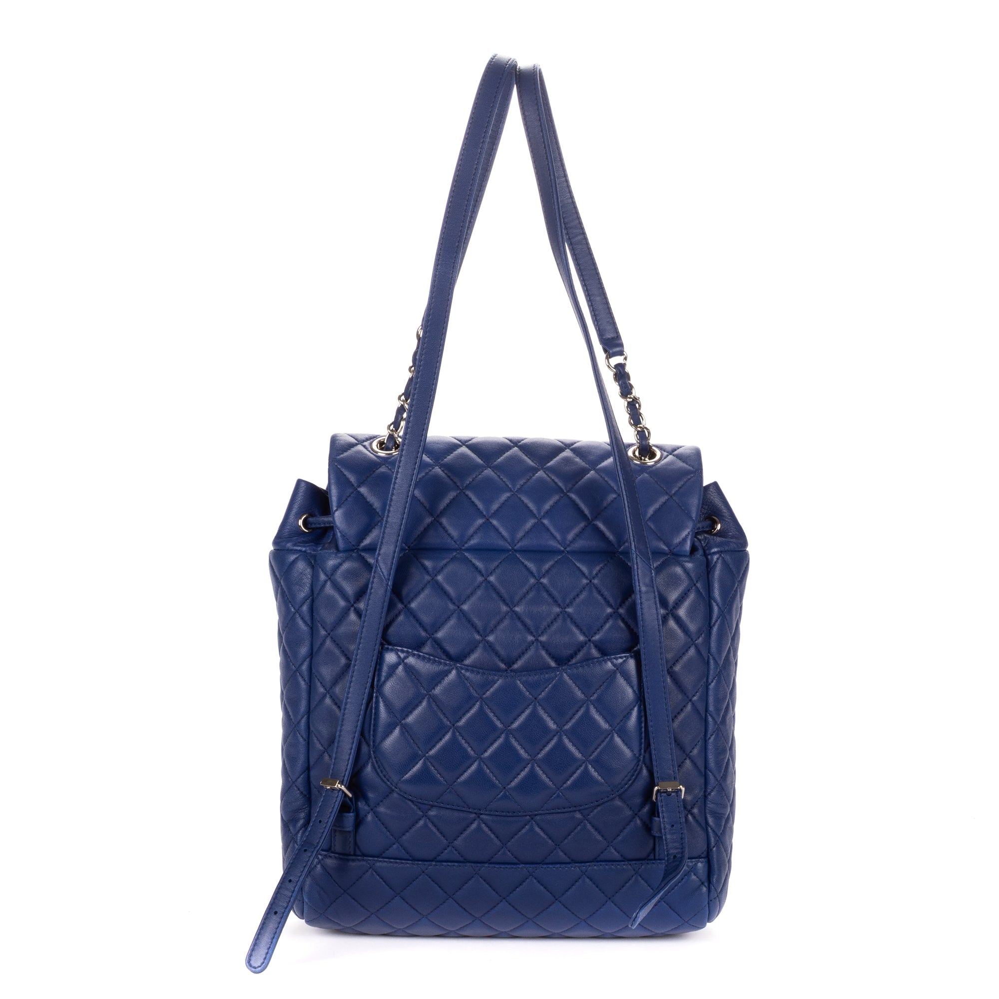 Backpack Urban Spirit Backpack Large Blue Quilted Lambskin Leather