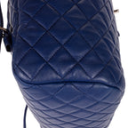 Backpack Urban Spirit Backpack Large Blue Quilted Lambskin Leather
