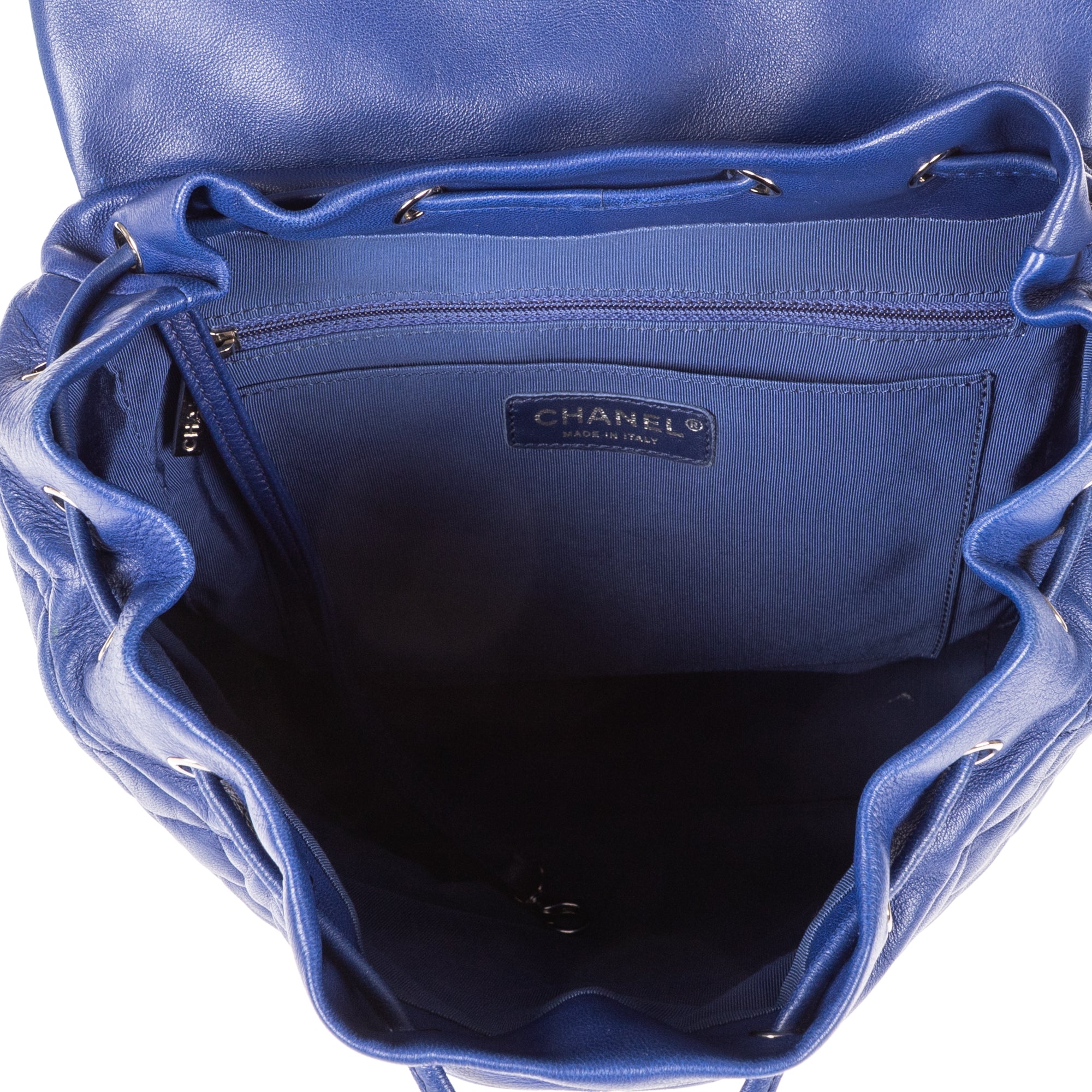 Backpack Urban Spirit Backpack Large Blue Quilted Lambskin Leather