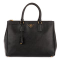 Shoulder Bag Large Galleria Double Zip Tote Large Black Saffiano Lux Leather