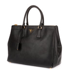 Shoulder Bag Large Galleria Double Zip Tote Large Black Saffiano Lux Leather