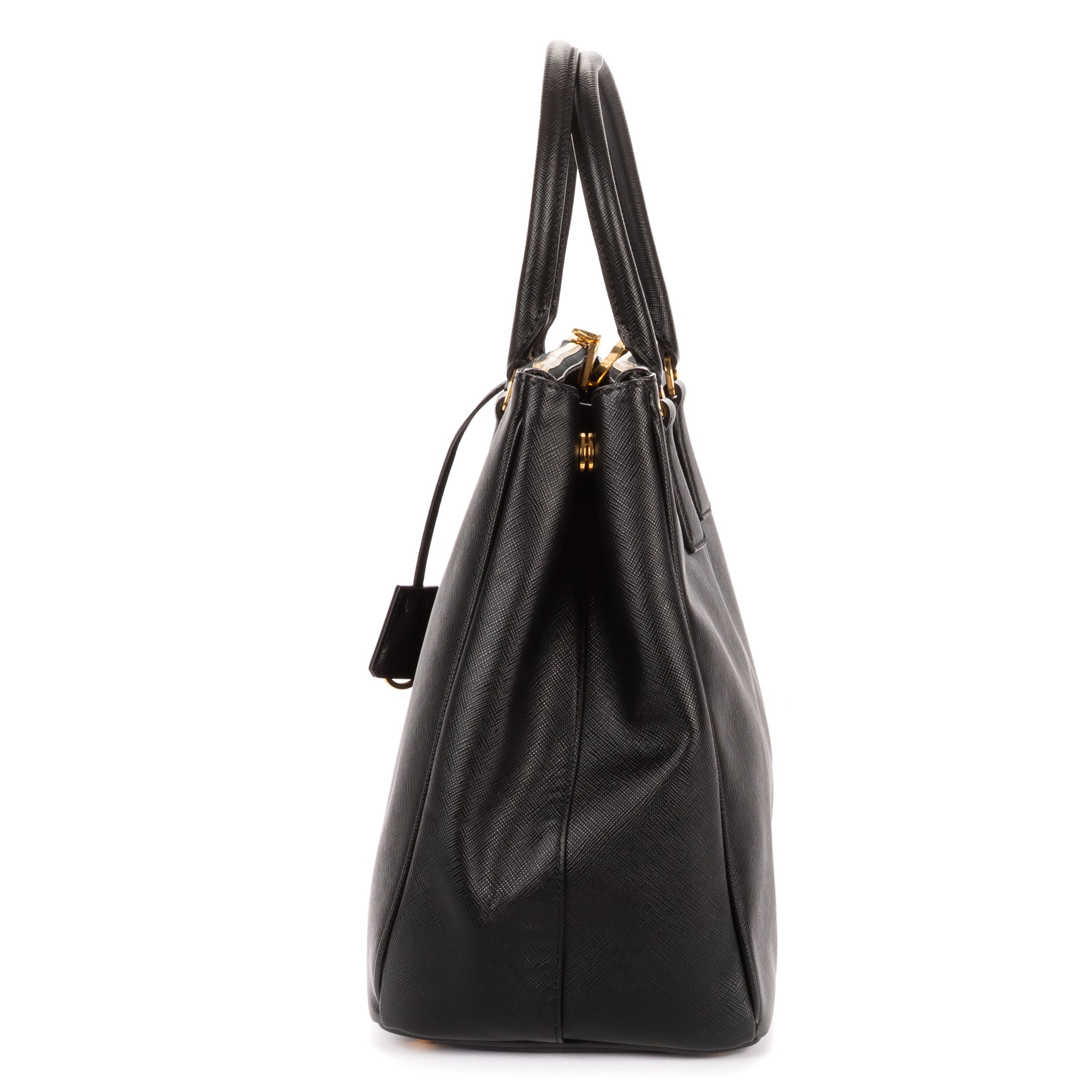 Shoulder Bag Large Galleria Double Zip Tote Large Black Saffiano Lux Leather