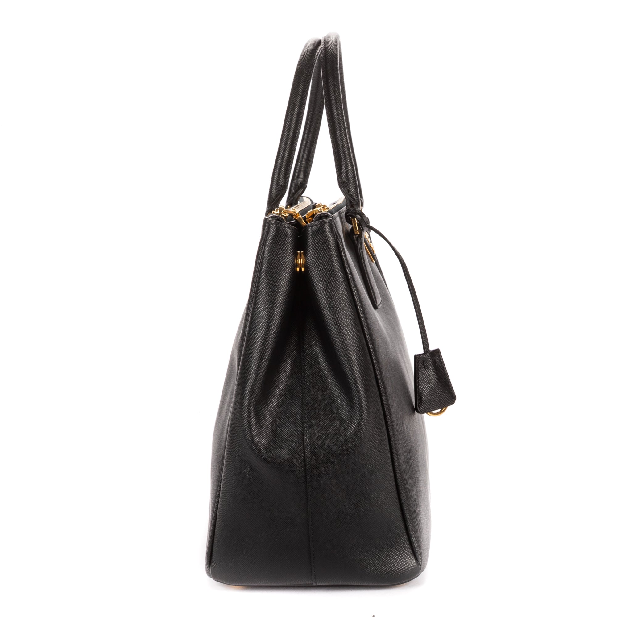 Shoulder Bag Large Galleria Double Zip Tote Large Black Saffiano Lux Leather