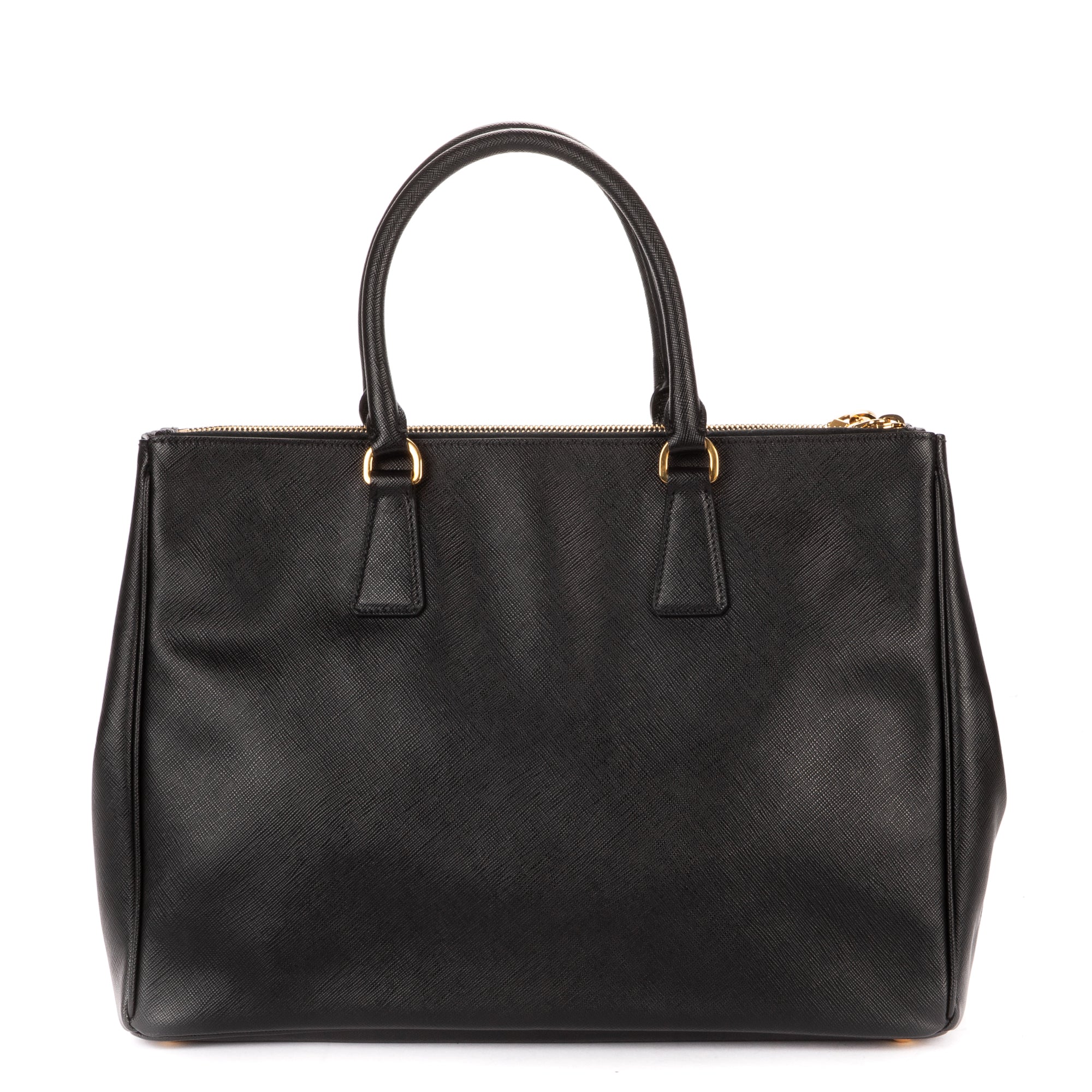 Shoulder Bag Large Galleria Double Zip Tote Large Black Saffiano Lux Leather