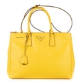 Shoulder Bag Large Galleria Double Zip Tote Large Yellow Saffiano Lux Leather