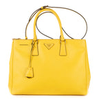 Shoulder Bag Large Galleria Double Zip Tote Large Yellow Saffiano Lux Leather