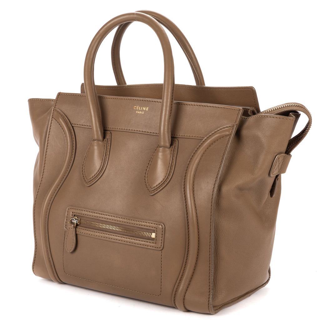 Handbag Medium Phantom Luggage Medium Beige Calfskin Leather