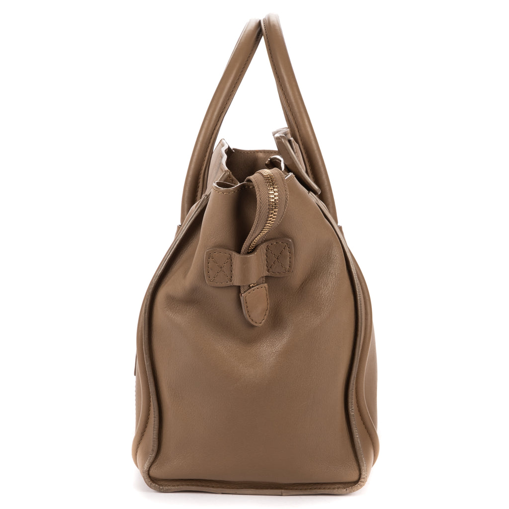 Handbag Medium Phantom Luggage Medium Beige Calfskin Leather