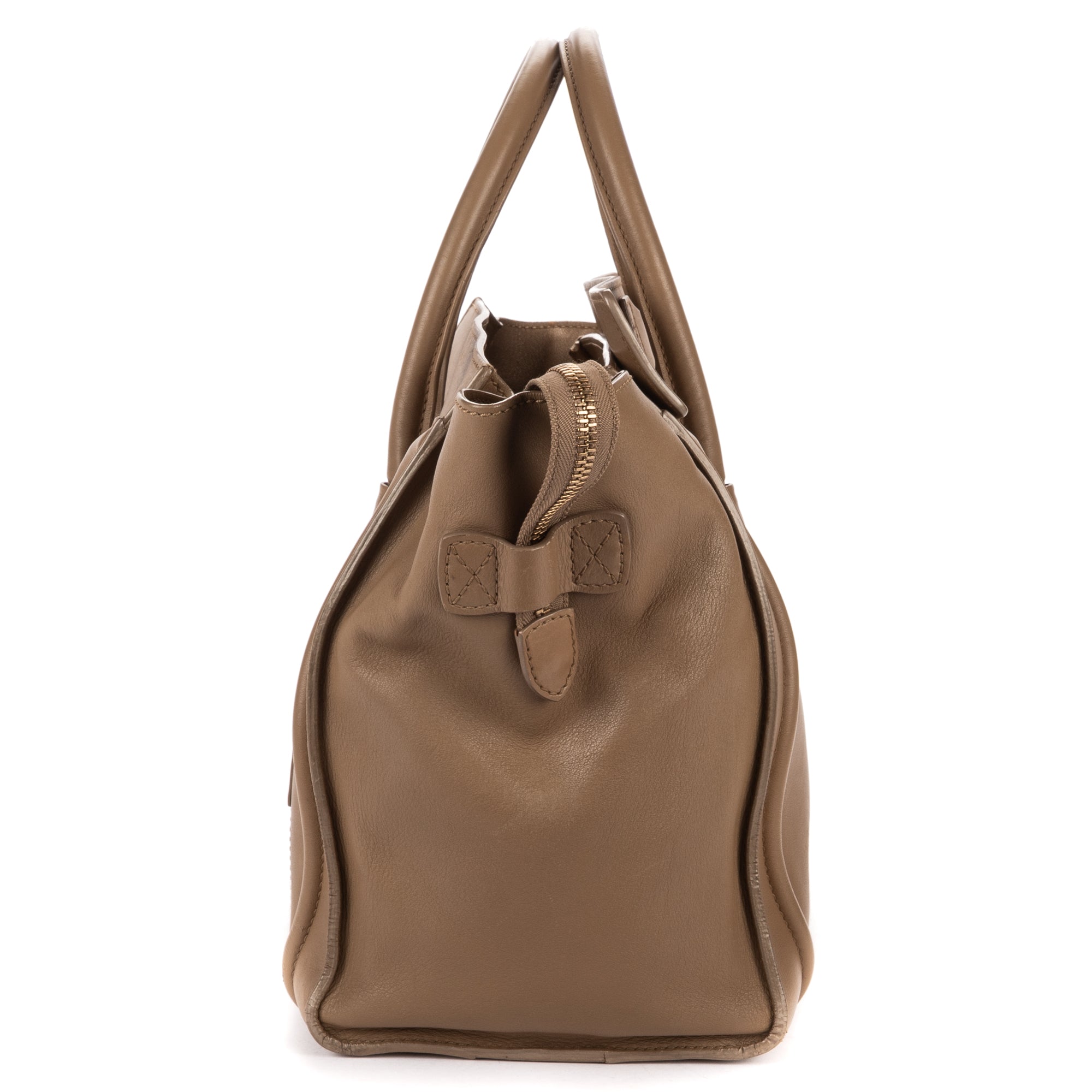 Handbag Medium Phantom Luggage Medium Beige Calfskin Leather
