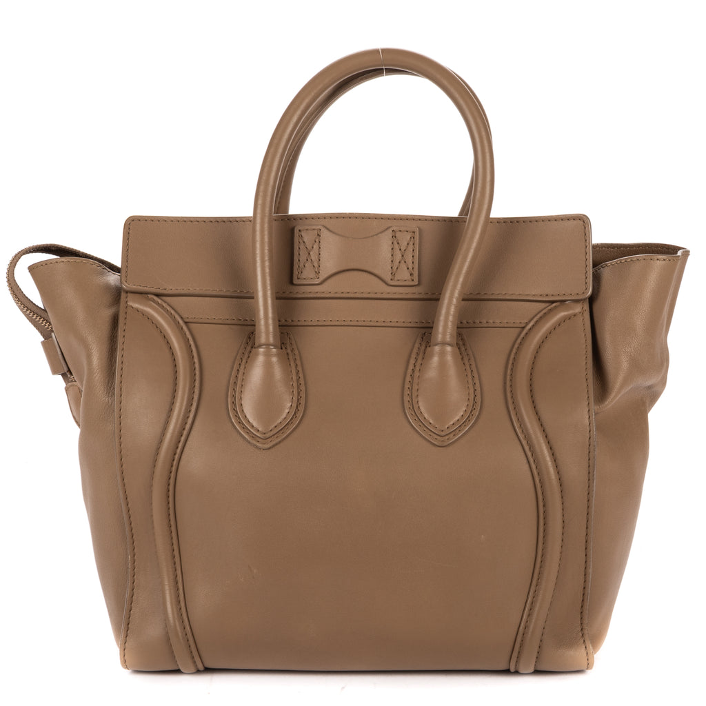 Handbag Medium Phantom Luggage Medium Beige Calfskin Leather