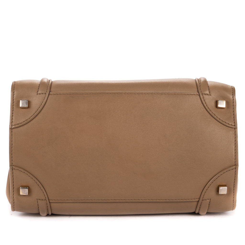 Handbag Medium Phantom Luggage Medium Beige Calfskin Leather