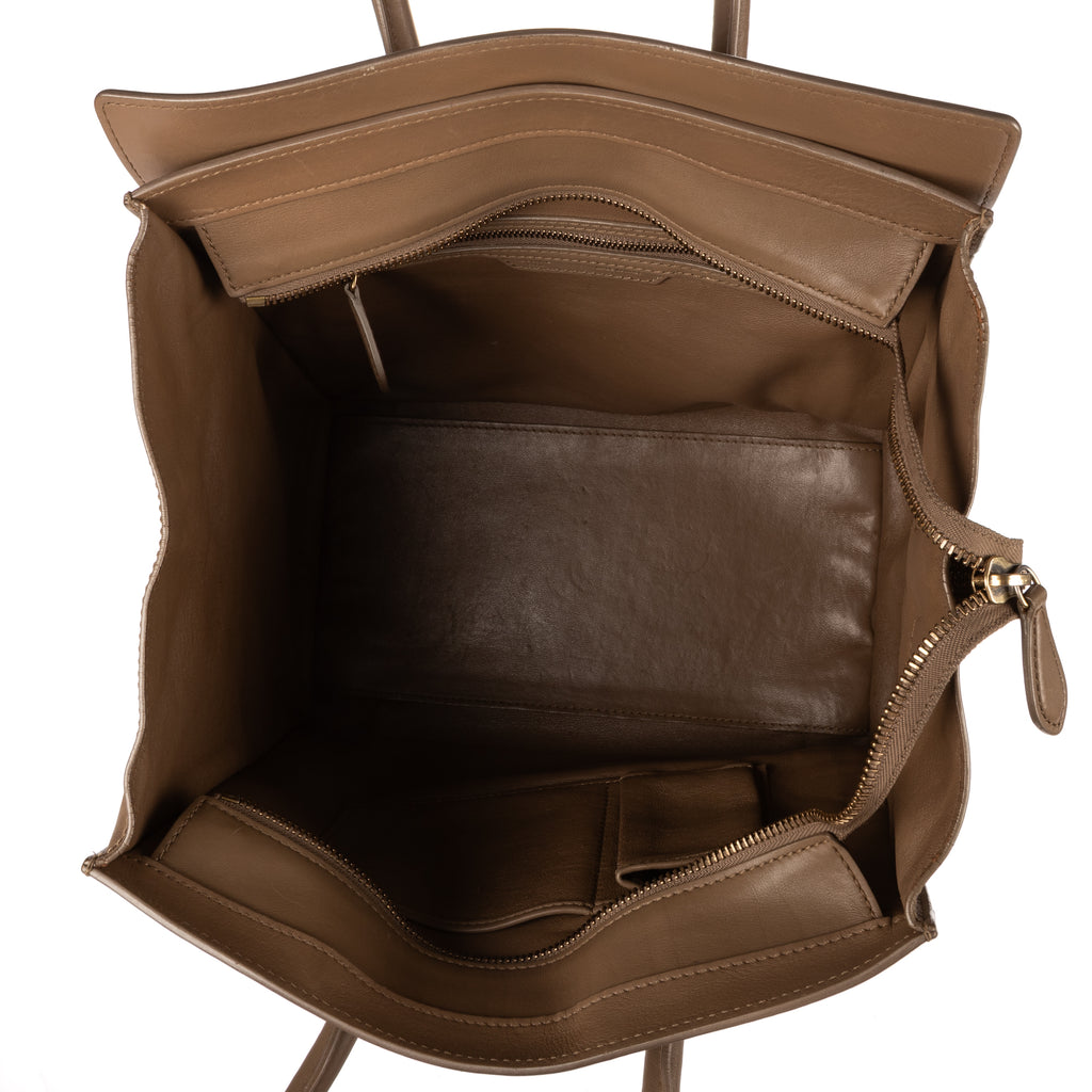 Handbag Medium Phantom Luggage Medium Beige Calfskin Leather