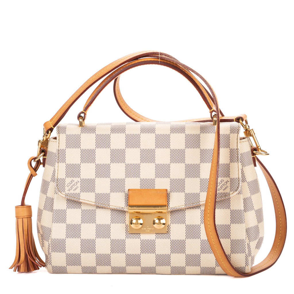 Shoulder Bag Croisette PM Ivory Damier Azur