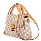 Shoulder Bag Croisette PM Ivory Damier Azur