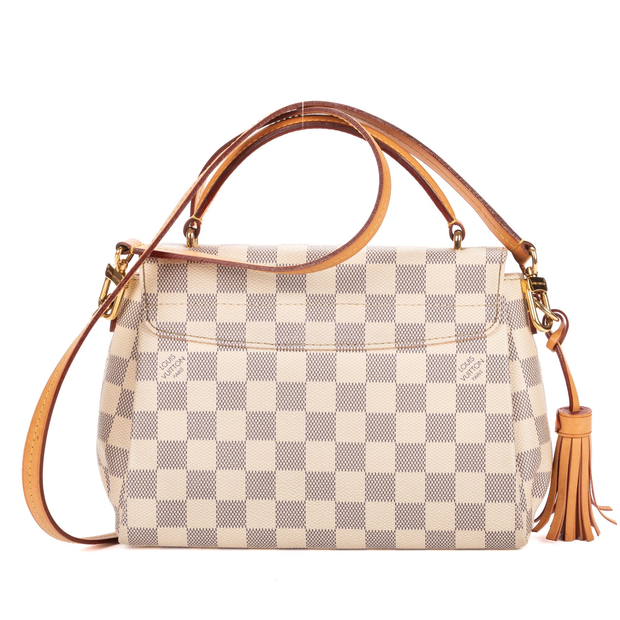 Shoulder Bag Croisette PM Ivory Damier Azur