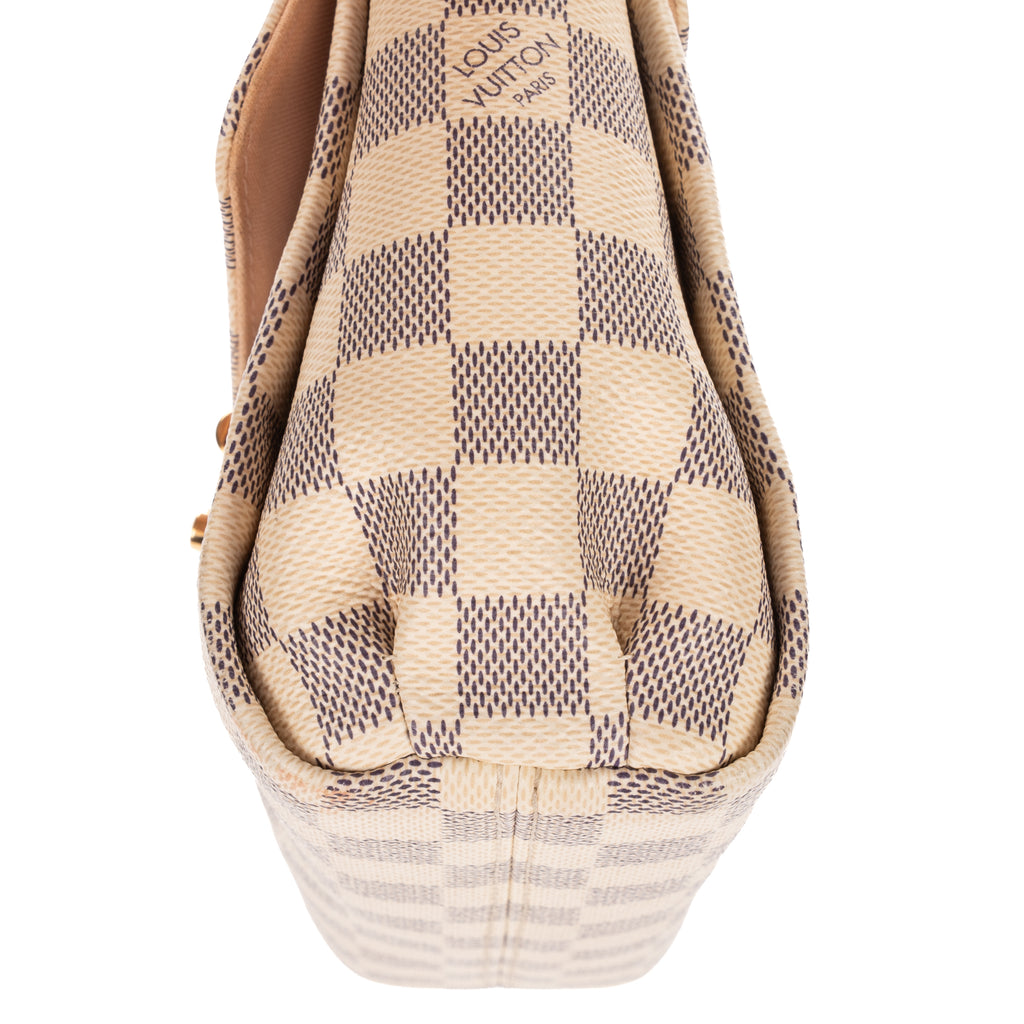 Shoulder Bag Croisette PM Ivory Damier Azur