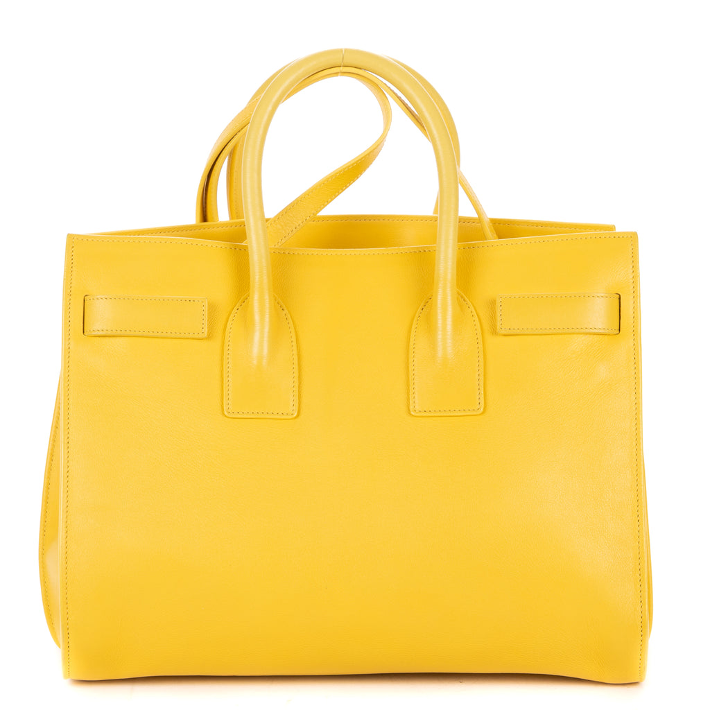 Shoulder Bag Sac de Jour Yellow Calfskin Leather
