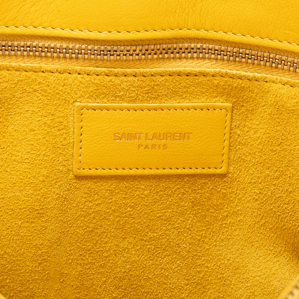 Shoulder Bag Sac de Jour Yellow Calfskin Leather