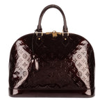 Handbag Alma GM Burgundy Amarante Monogram Vernis