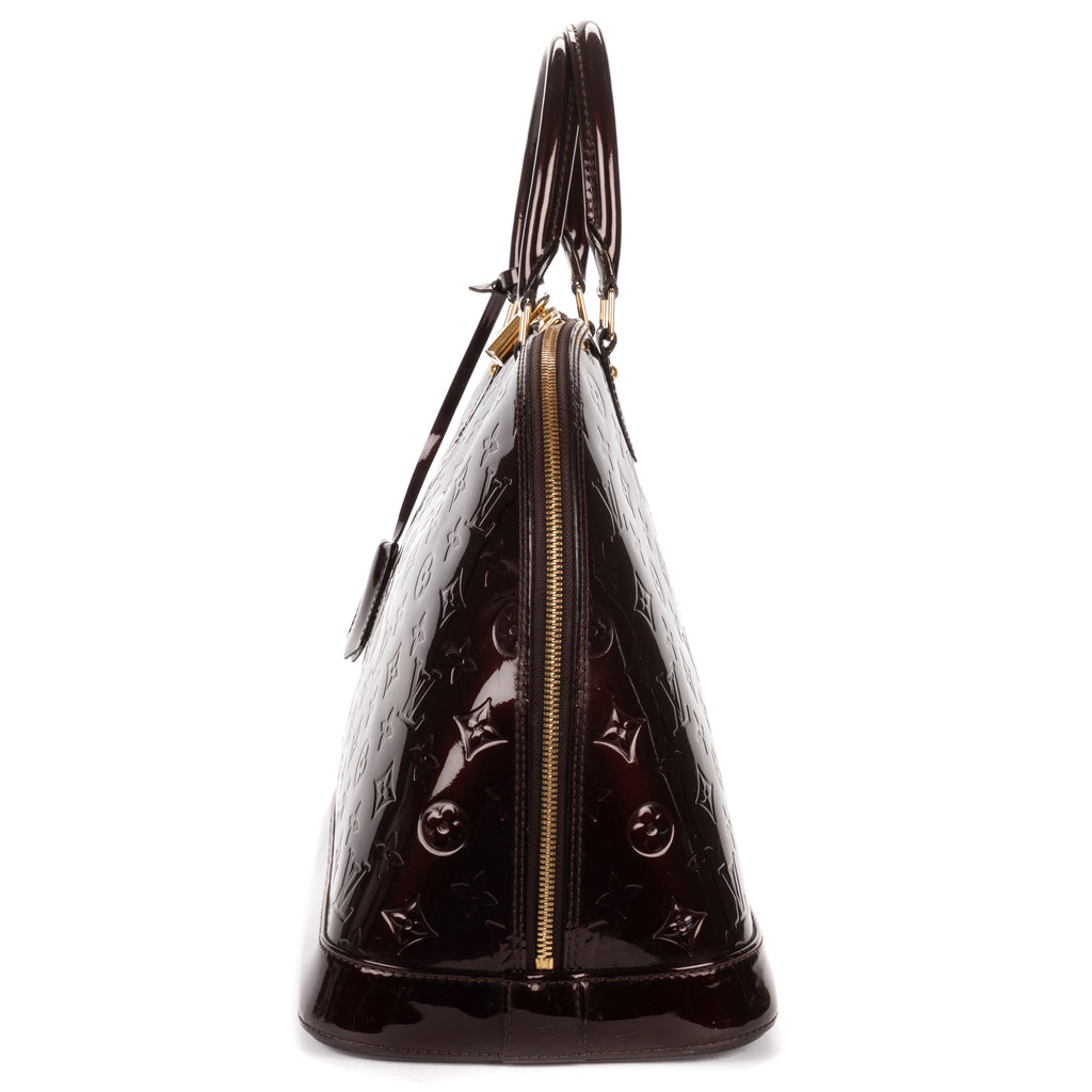 Handbag Alma GM Burgundy Amarante Monogram Vernis