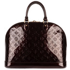 Handbag Alma GM Burgundy Amarante Monogram Vernis