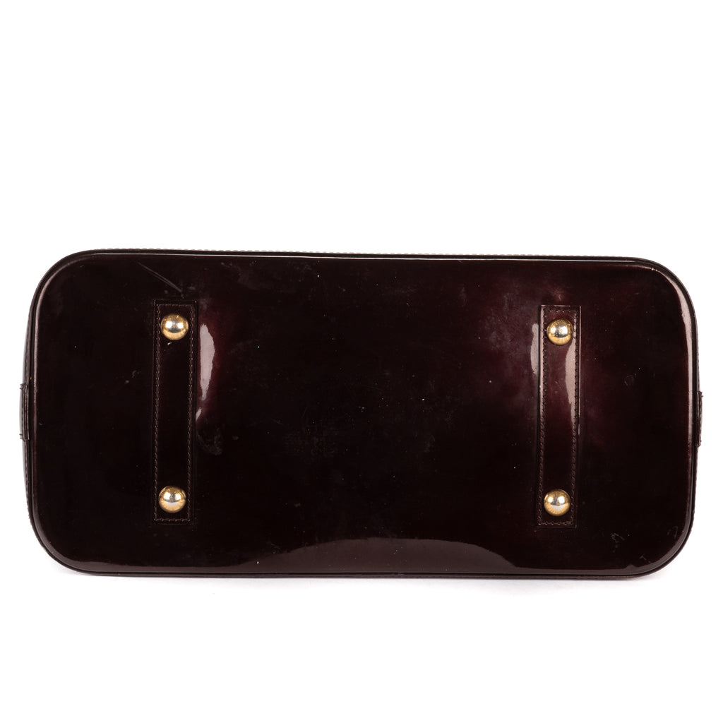 Handbag Alma GM Burgundy Amarante Monogram Vernis