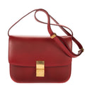 Shoulder Bag Medium Classic Box Medium Red Smooth Calfskin Leather