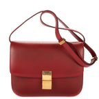 Shoulder Bag Medium Classic Box Medium Red Smooth Calfskin Leather