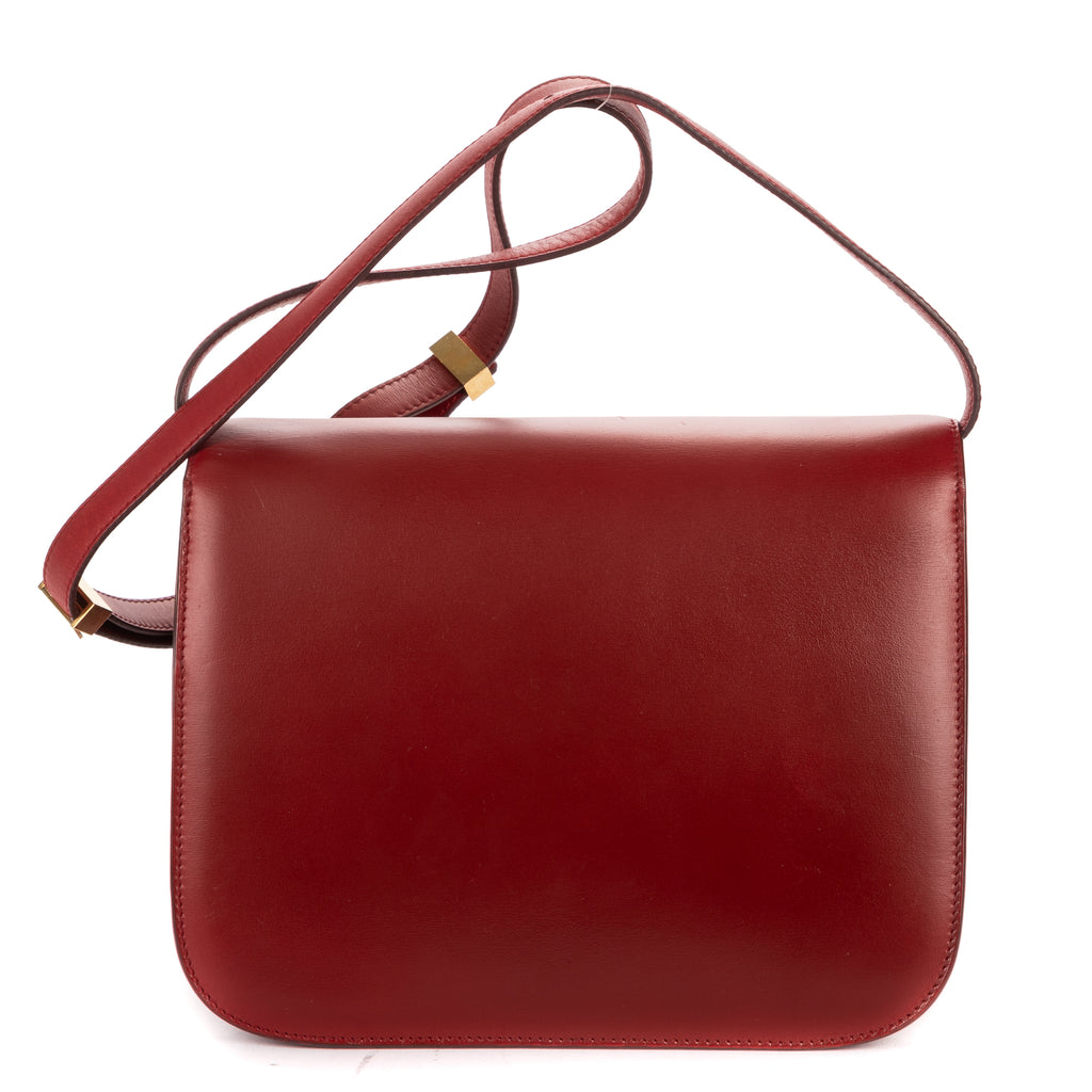 Shoulder Bag Medium Classic Box Medium Red Smooth Calfskin Leather