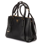 Shoulder Bag Small Galleria Double Zip Tote Small Black Saffiano Lux Leather
