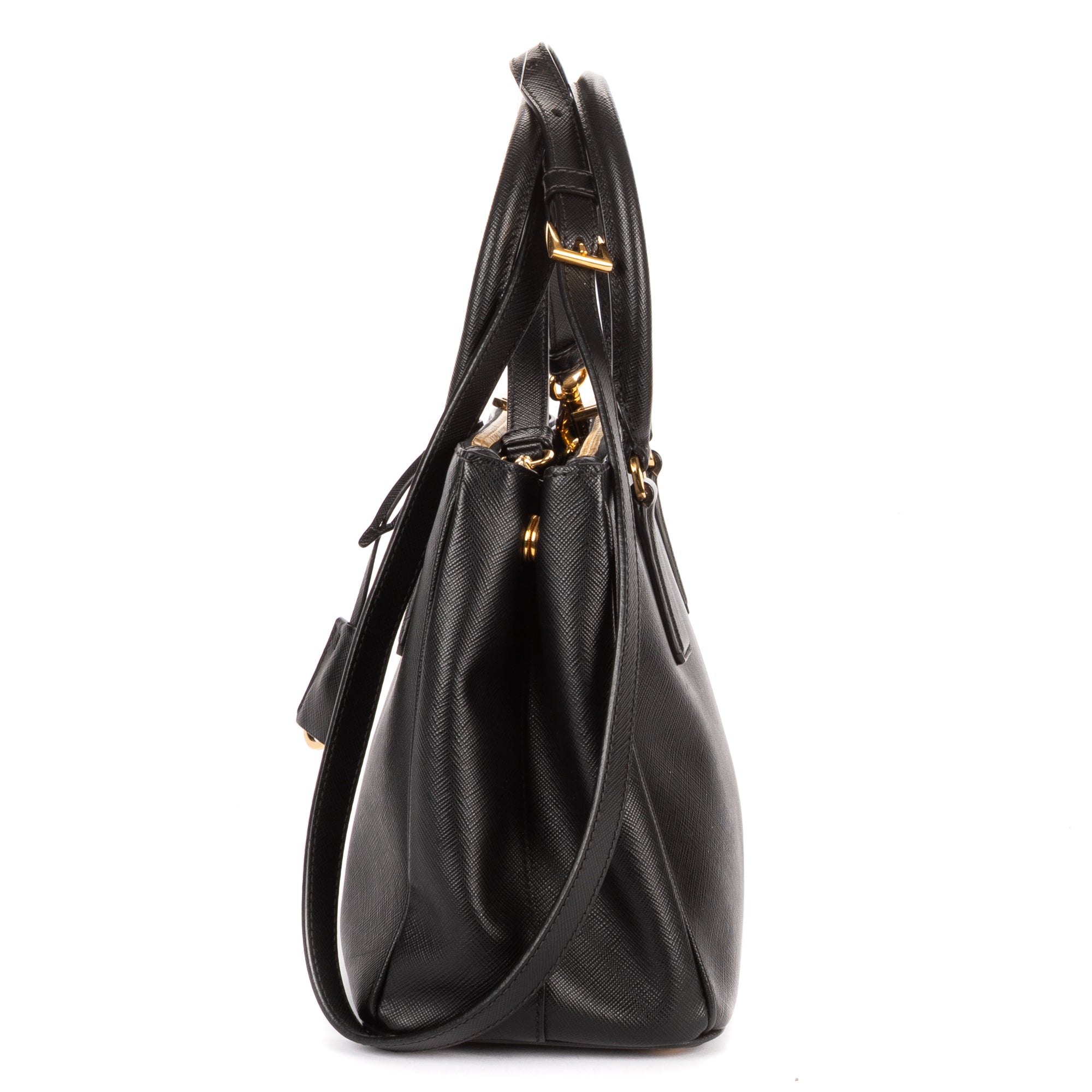Shoulder Bag Small Galleria Double Zip Tote Small Black Saffiano Lux Leather
