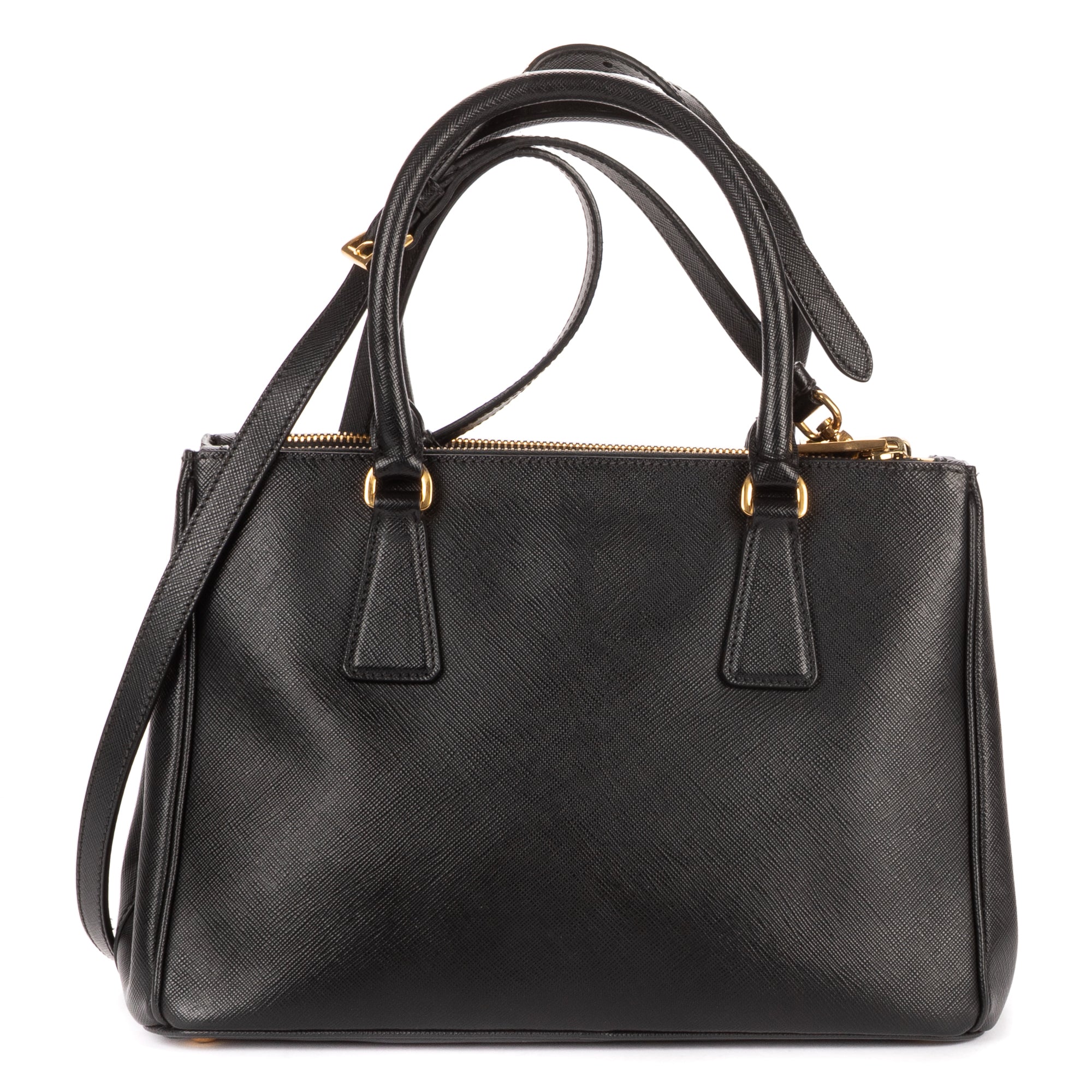 Shoulder Bag Small Galleria Double Zip Tote Small Black Saffiano Lux Leather