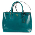 Shoulder Bag Medium Galleria Double Zip Tote Medium Turquoise Saffiano Vernice Leather